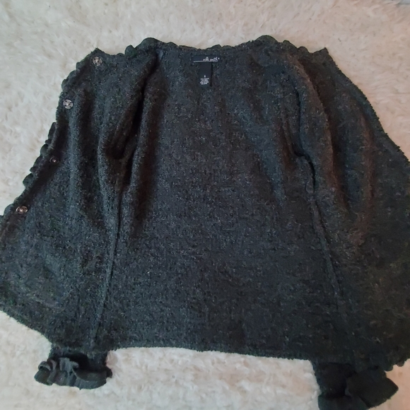 Willi Smith Wool/Alpaca Blend Ruffle Cardigan - Picture 7 of 11
